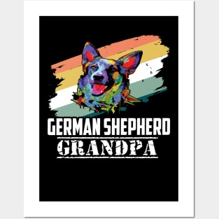 German Shepherd Grandpa Posters and Art